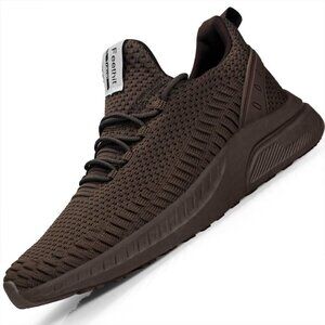 Men's Brown Non Slip Lightweight Workout Breathable Mesh Fashion Sneakers